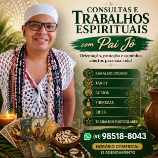 Consultas e trabalhos espirituais com Pai Jô